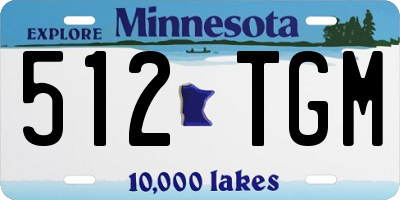 MN license plate 512TGM