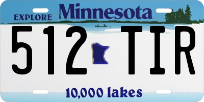 MN license plate 512TIR
