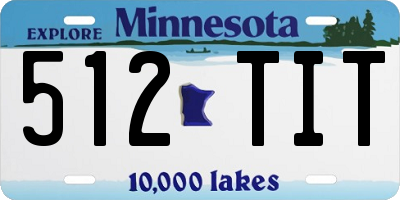 MN license plate 512TIT