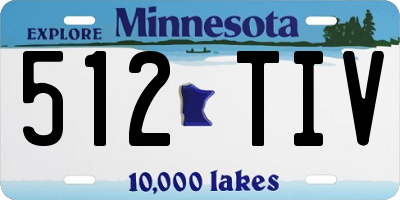 MN license plate 512TIV