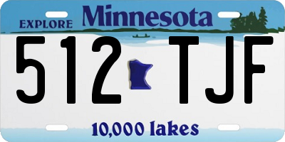 MN license plate 512TJF