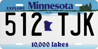 MN license plate 512TJK