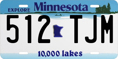 MN license plate 512TJM