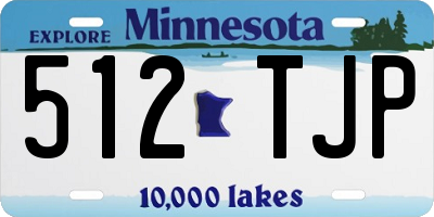 MN license plate 512TJP