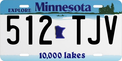 MN license plate 512TJV