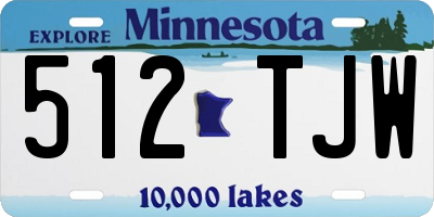 MN license plate 512TJW