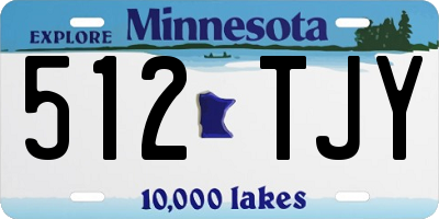 MN license plate 512TJY