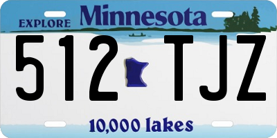 MN license plate 512TJZ