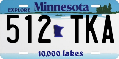 MN license plate 512TKA