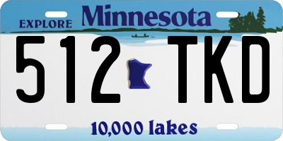 MN license plate 512TKD