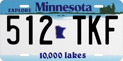 MN license plate 512TKF