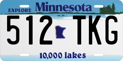 MN license plate 512TKG