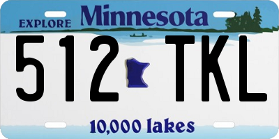 MN license plate 512TKL