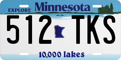 MN license plate 512TKS