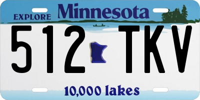 MN license plate 512TKV