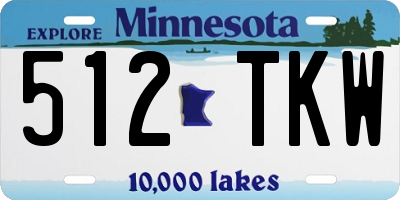 MN license plate 512TKW