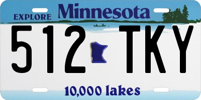 MN license plate 512TKY