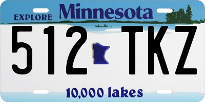 MN license plate 512TKZ