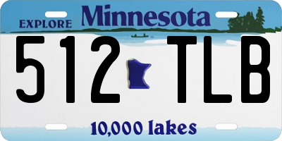 MN license plate 512TLB