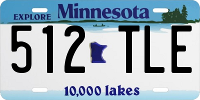 MN license plate 512TLE