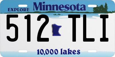 MN license plate 512TLI