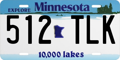 MN license plate 512TLK