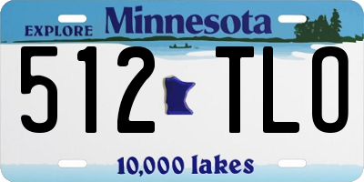 MN license plate 512TLO