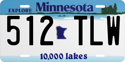 MN license plate 512TLW