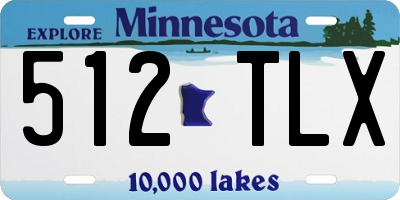 MN license plate 512TLX