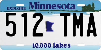 MN license plate 512TMA