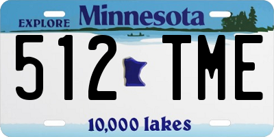 MN license plate 512TME