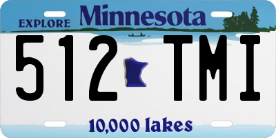 MN license plate 512TMI