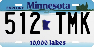 MN license plate 512TMK