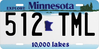 MN license plate 512TML