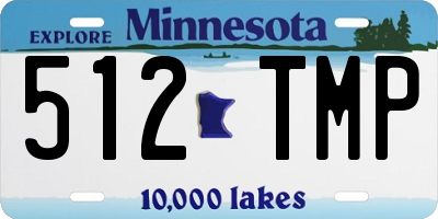 MN license plate 512TMP