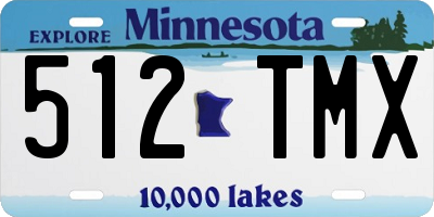 MN license plate 512TMX