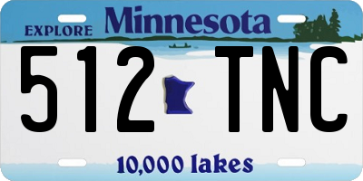MN license plate 512TNC