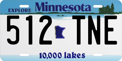 MN license plate 512TNE