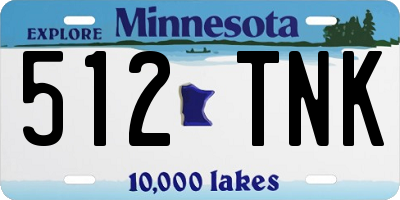 MN license plate 512TNK