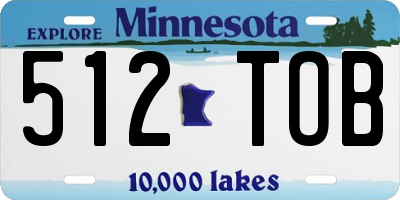 MN license plate 512TOB