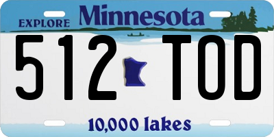 MN license plate 512TOD