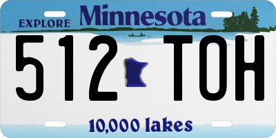 MN license plate 512TOH