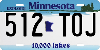 MN license plate 512TOJ