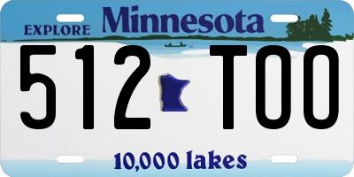 MN license plate 512TOO