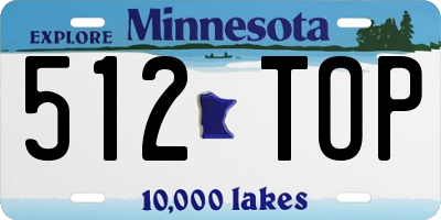MN license plate 512TOP