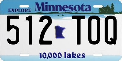 MN license plate 512TOQ