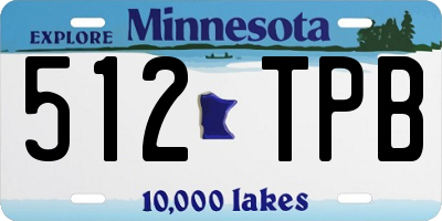 MN license plate 512TPB
