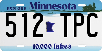 MN license plate 512TPC