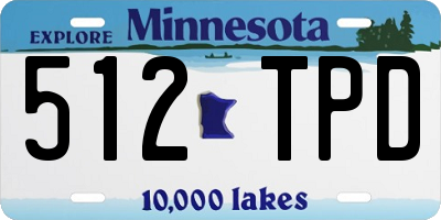 MN license plate 512TPD