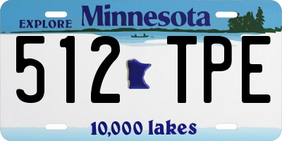 MN license plate 512TPE